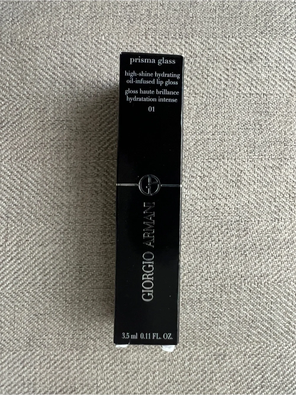 Armani Beauty Prisma Glass Hydrating Lip Gloss with Squalane-01 Clear Shine